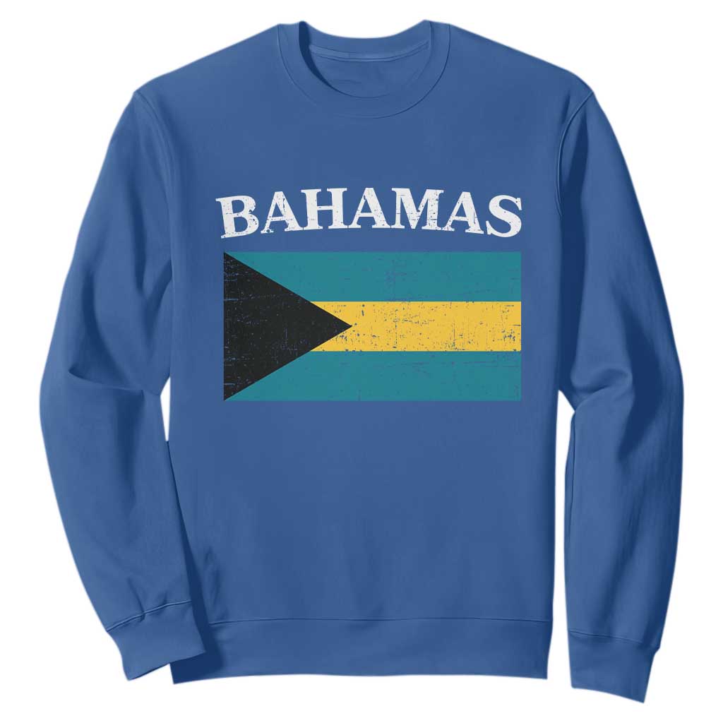 Bahamas Flag Sweatshirt Retro Vintage Bahamian Gifts - African Pride