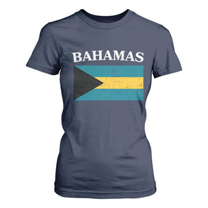 Bahamas Flag T Shirt For Women Retro Vintage Bahamian Gifts - African Pride
