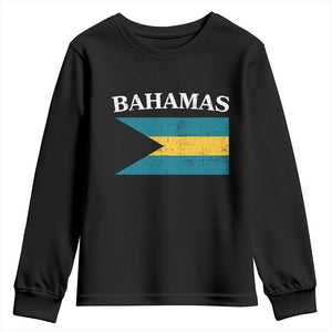 Bahamas Flag Youth Sweatshirt Retro Vintage Bahamian Gifts - African Pride