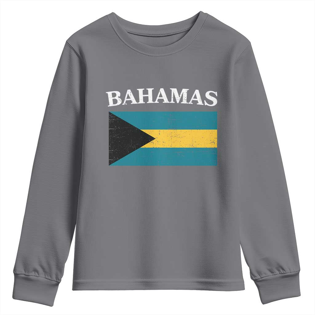 Bahamas Flag Youth Sweatshirt Retro Vintage Bahamian Gifts - African Pride