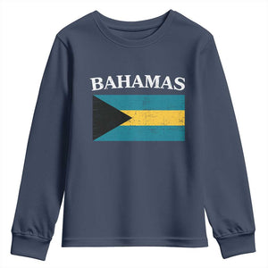 Bahamas Flag Youth Sweatshirt Retro Vintage Bahamian Gifts - African Pride