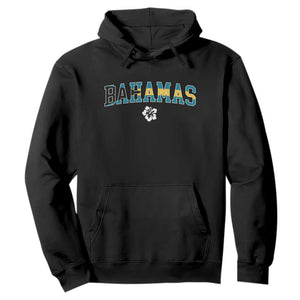 Bahamas Flag Hoodie Caribbean Hibiscus Flower Beach Summer Vacation - African Pride