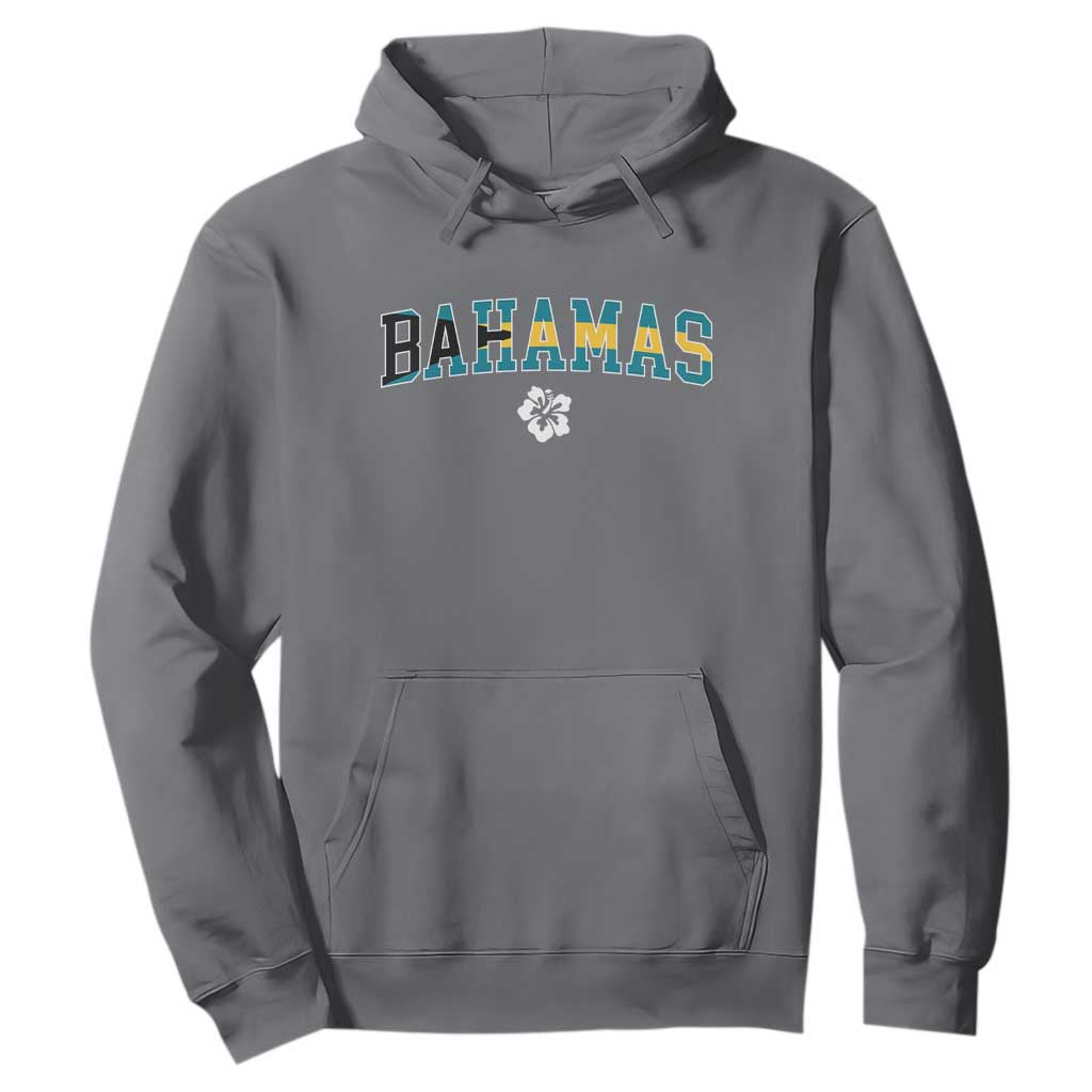 Bahamas Flag Hoodie Caribbean Hibiscus Flower Beach Summer Vacation - African Pride