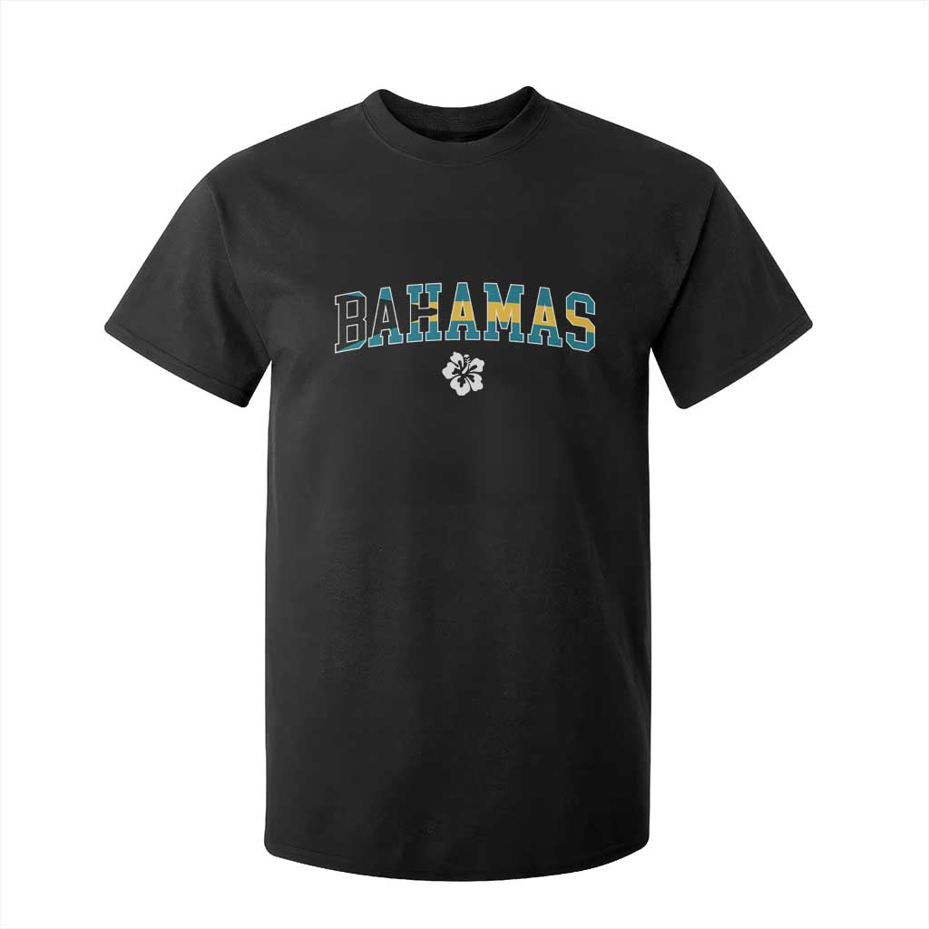 Bahamas Flag T Shirt For Kid Caribbean Hibiscus Flower Beach Summer Vacation - African Pride