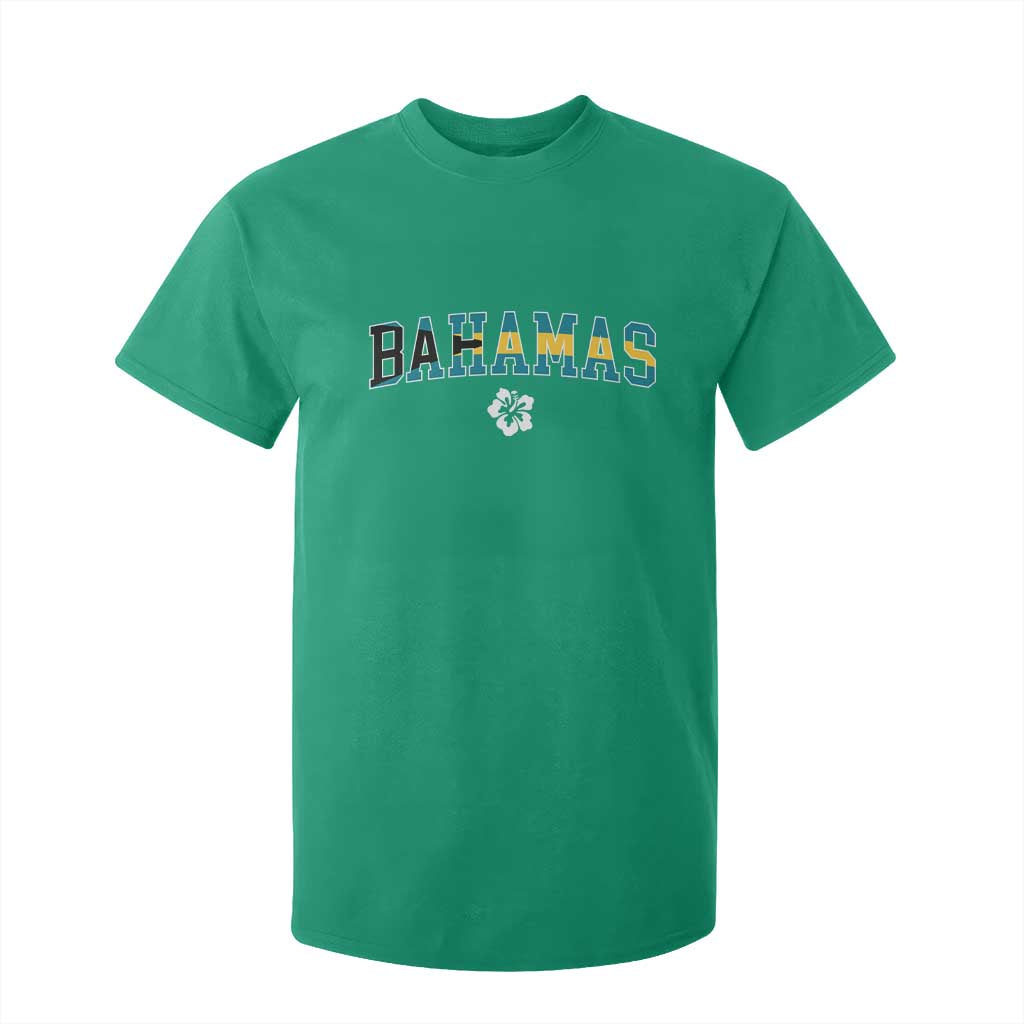 Bahamas Flag T Shirt For Kid Caribbean Hibiscus Flower Beach Summer Vacation - African Pride
