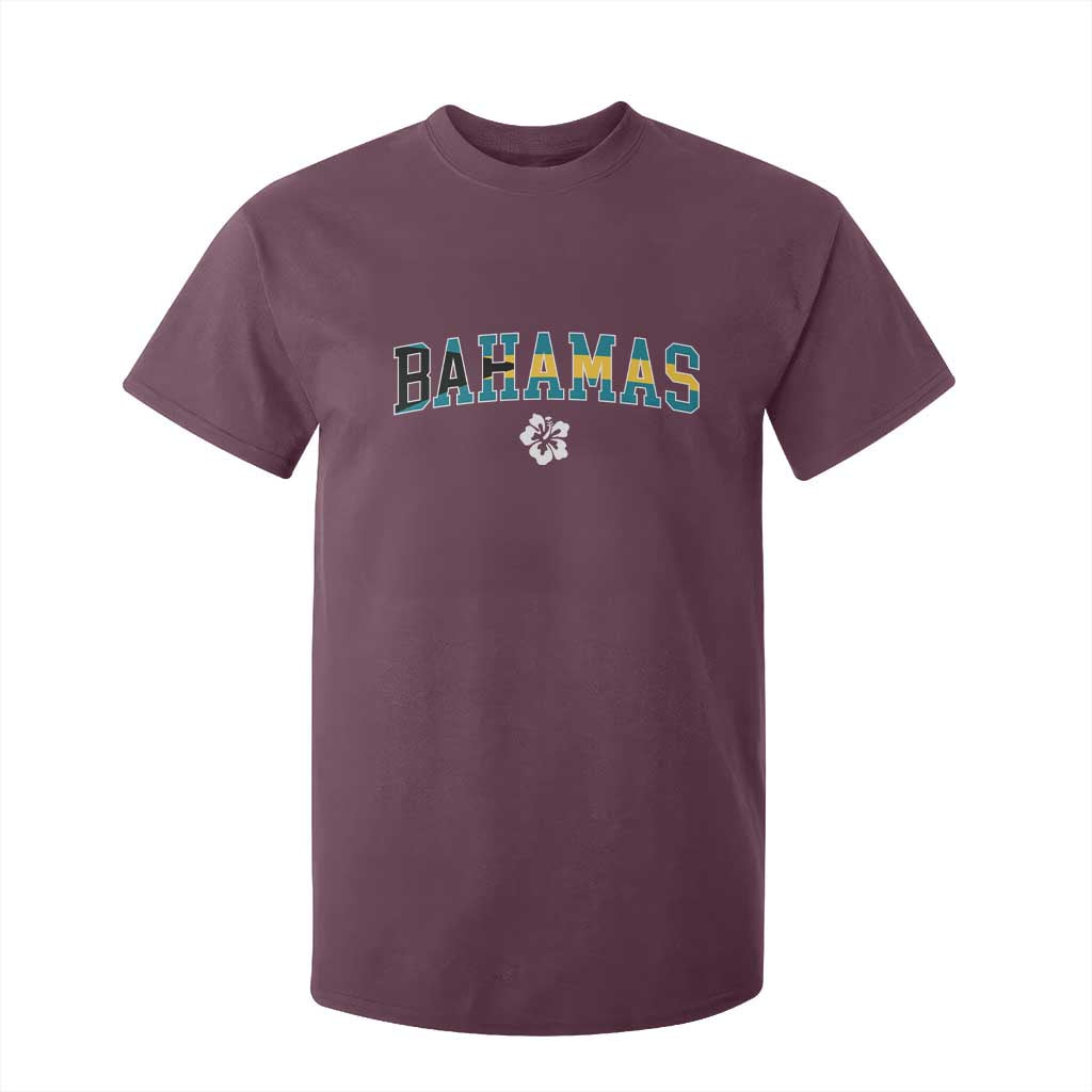 Bahamas Flag T Shirt For Kid Caribbean Hibiscus Flower Beach Summer Vacation - African Pride