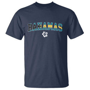 Bahamas Flag T Shirt Caribbean Hibiscus Flower Beach Summer Vacation - African Pride