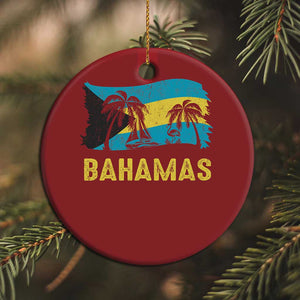 Bahamas Flag Christmas Ornament Tropical Island Palm Trees Bahamian Gifts - African Pride