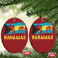 Bahamas Flag Christmas Ornament Tropical Island Palm Trees Bahamian Gifts - African Pride
