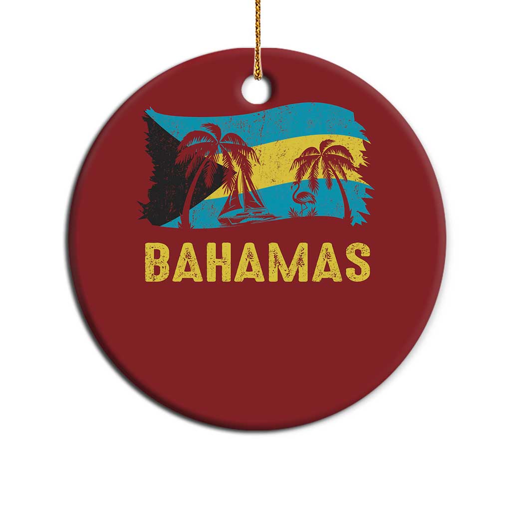 Bahamas Flag Christmas Ornament Tropical Island Palm Trees Bahamian Gifts - African Pride