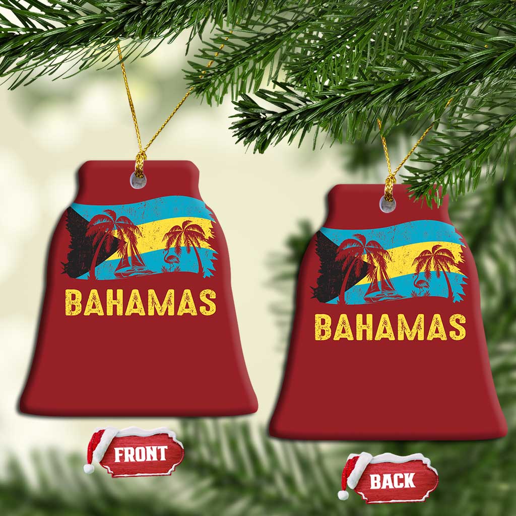 Bahamas Flag Christmas Ornament Tropical Island Palm Trees Bahamian Gifts - African Pride