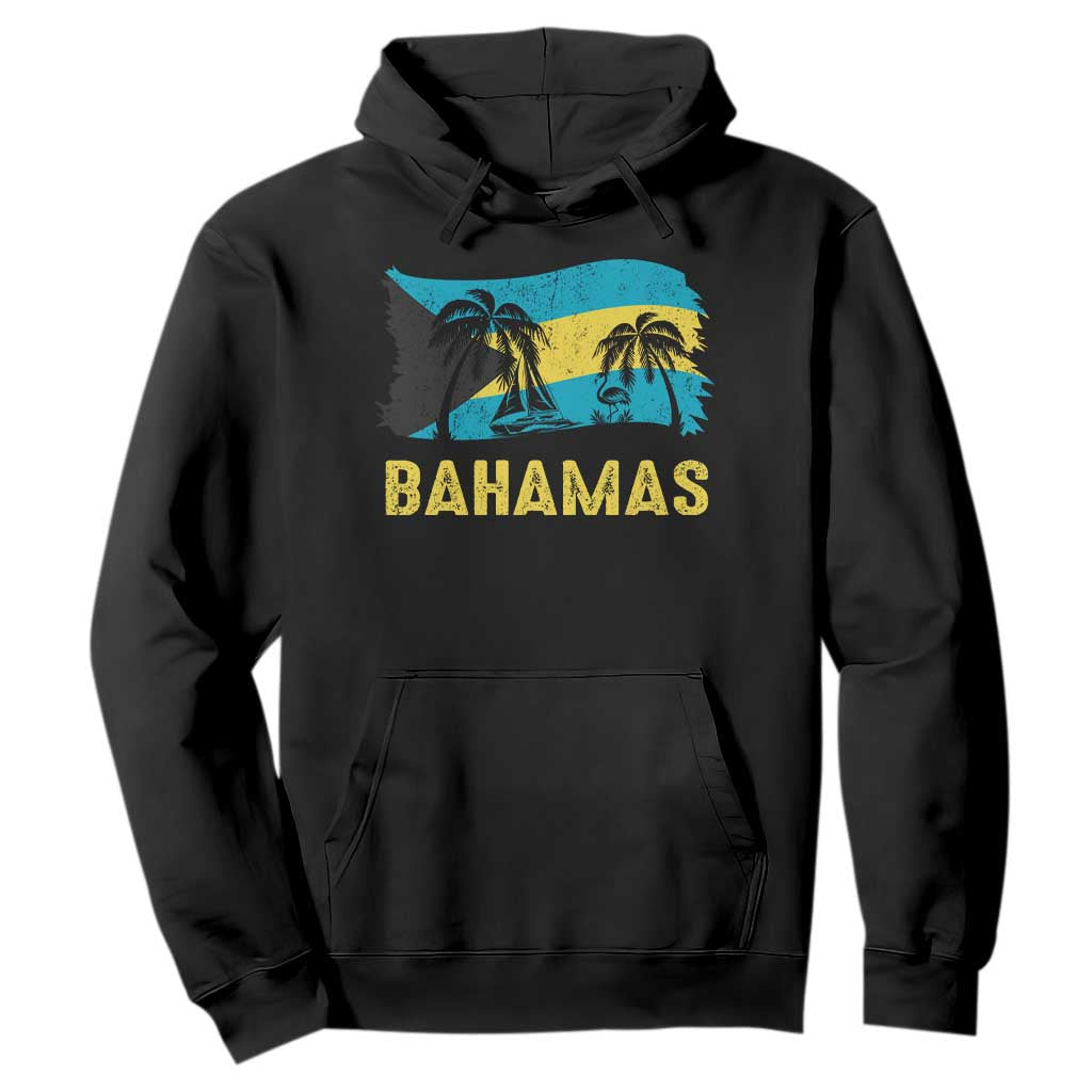 Bahamas Flag Hoodie Tropical Island Palm Trees Bahamian Gifts - African Pride