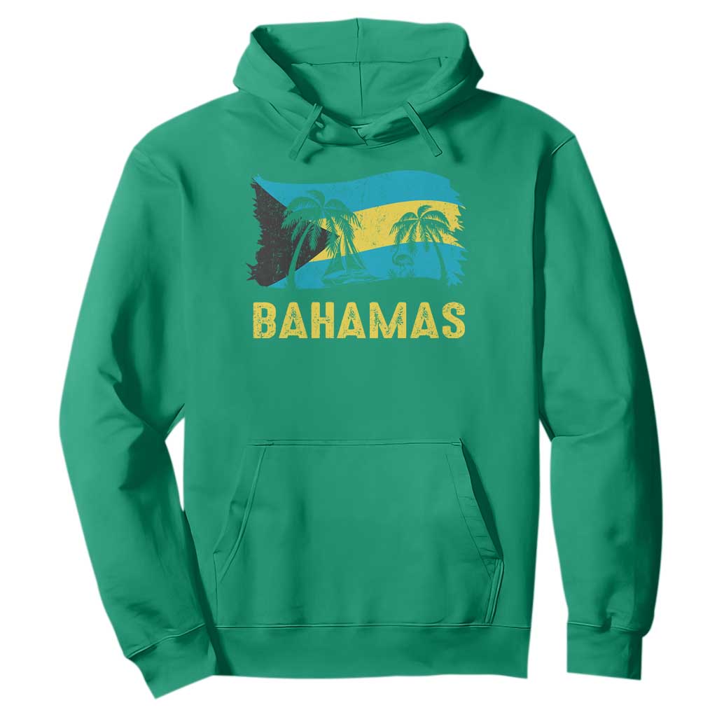 Bahamas Flag Hoodie Tropical Island Palm Trees Bahamian Gifts - African Pride