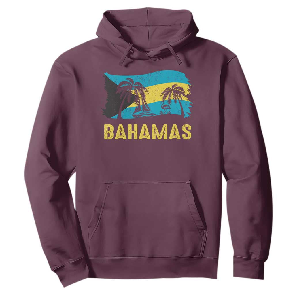 Bahamas Flag Hoodie Tropical Island Palm Trees Bahamian Gifts - African Pride