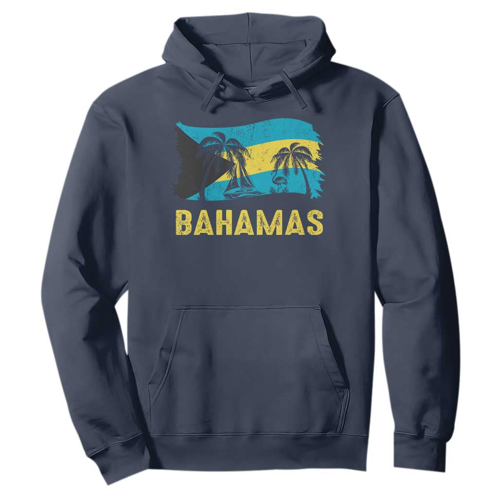 Bahamas Flag Hoodie Tropical Island Palm Trees Bahamian Gifts - African Pride