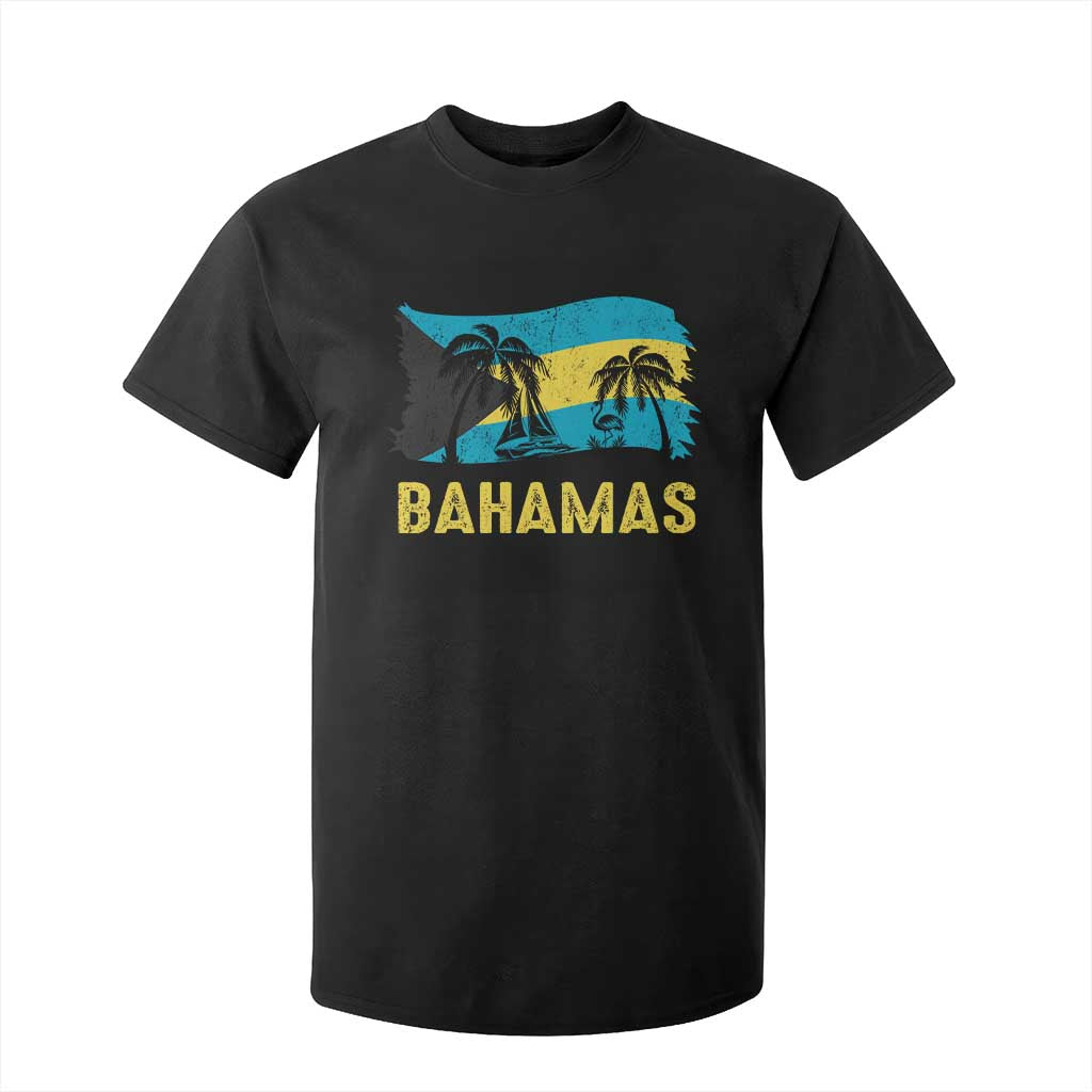 Bahamas Flag T Shirt For Kid Tropical Island Palm Trees Bahamian Gifts - African Pride