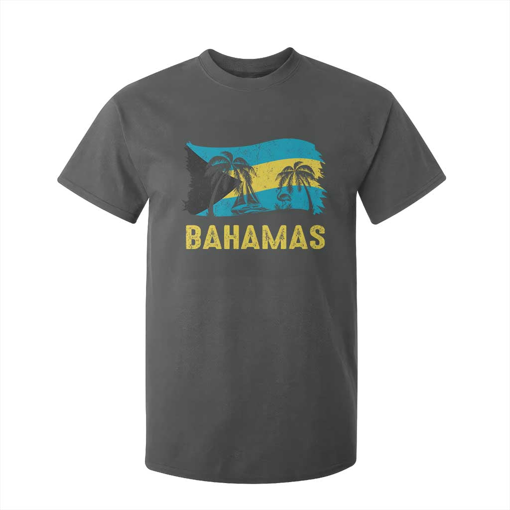 Bahamas Flag T Shirt For Kid Tropical Island Palm Trees Bahamian Gifts - African Pride