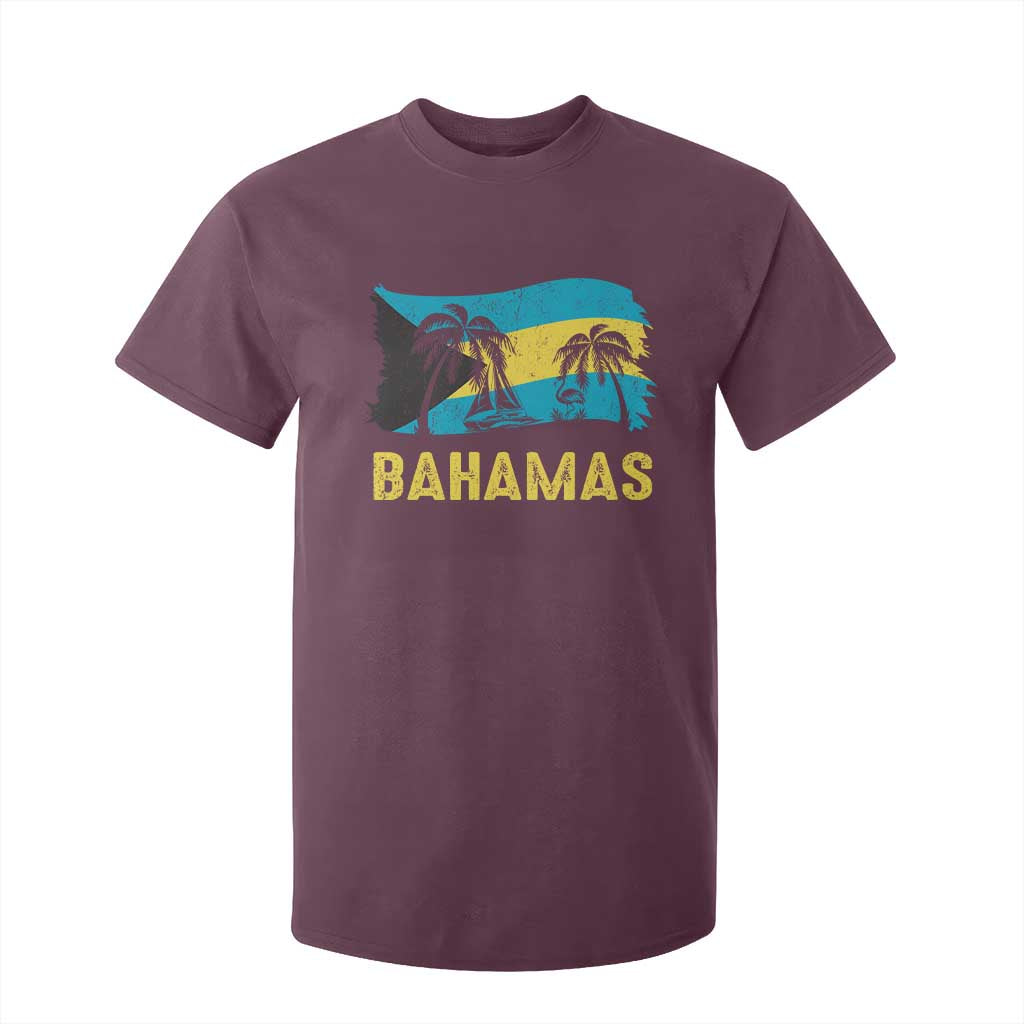 Bahamas Flag T Shirt For Kid Tropical Island Palm Trees Bahamian Gifts - African Pride