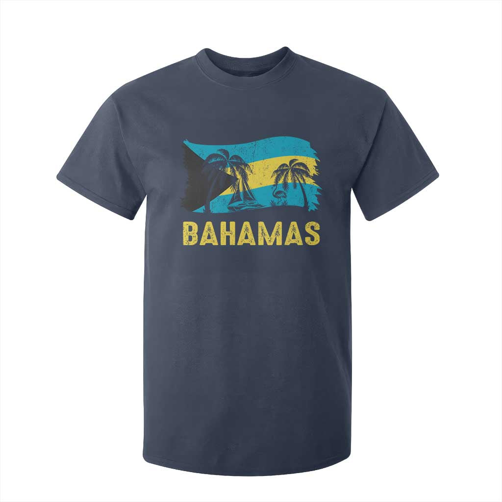 Bahamas Flag T Shirt For Kid Tropical Island Palm Trees Bahamian Gifts - African Pride