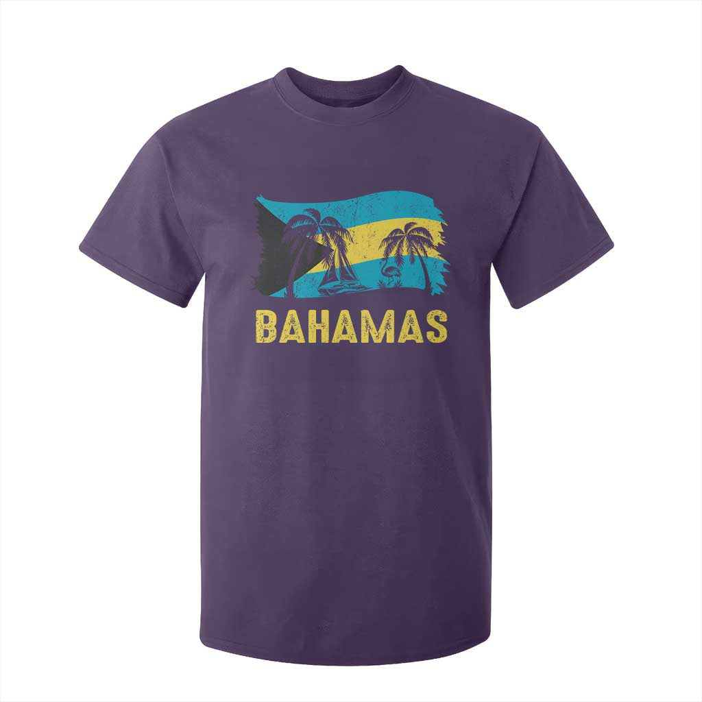 Bahamas Flag T Shirt For Kid Tropical Island Palm Trees Bahamian Gifts - African Pride