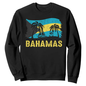 Bahamas Flag Sweatshirt Tropical Island Palm Trees Bahamian Gifts - African Pride