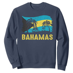 Bahamas Flag Sweatshirt Tropical Island Palm Trees Bahamian Gifts - African Pride