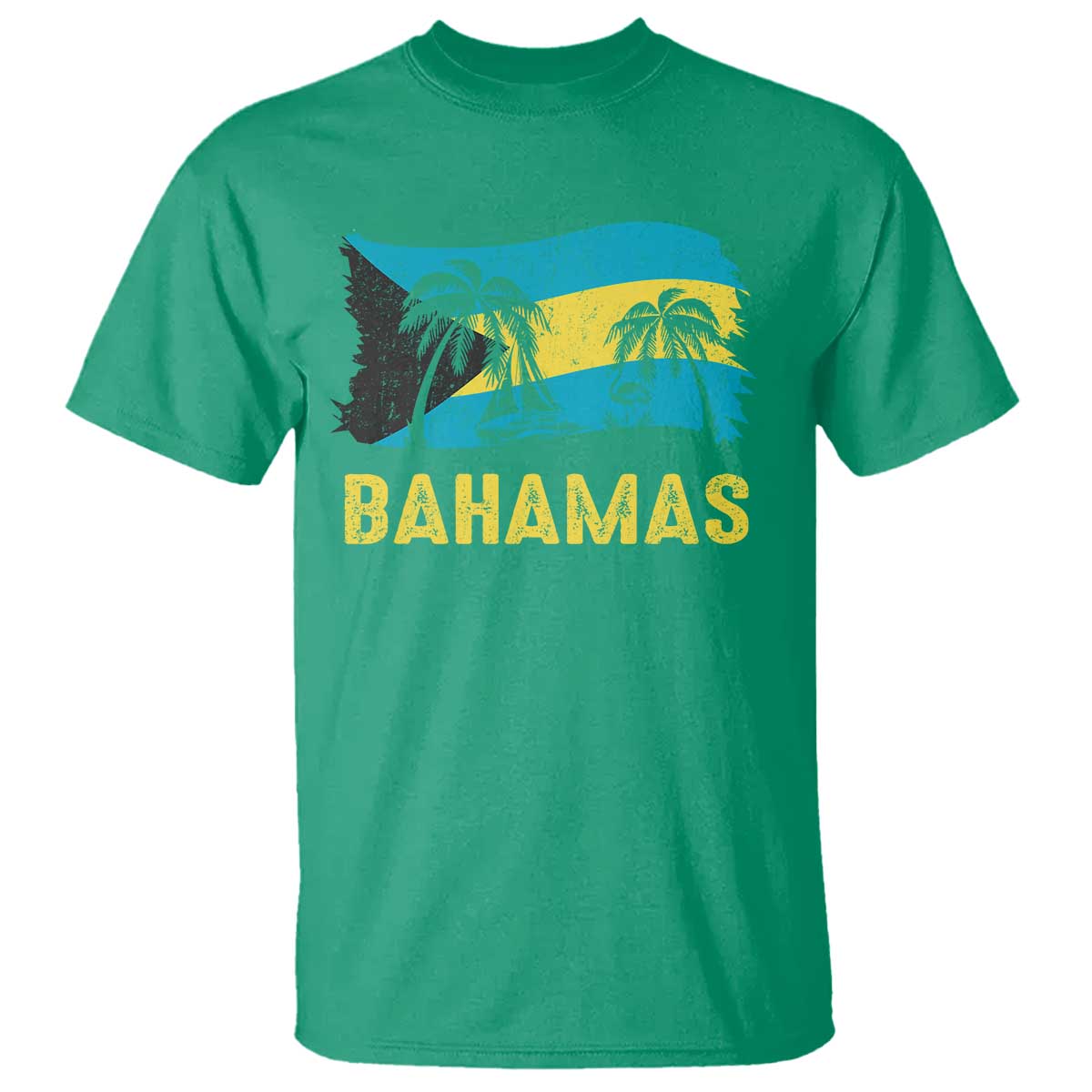 Bahamas Flag T Shirt Tropical Island Palm Trees Bahamian Gifts - African Pride