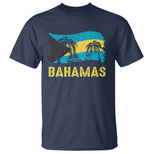Bahamas Flag T Shirt Tropical Island Palm Trees Bahamian Gifts - African Pride