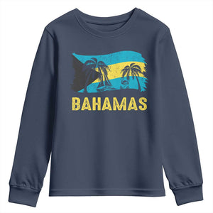Bahamas Flag Youth Sweatshirt Tropical Island Palm Trees Bahamian Gifts - African Pride