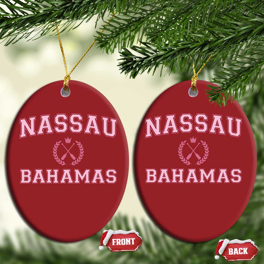 Nassau Souvenir Christmas Ornament Bahamas Rowing Summer Vacation Girls Trip - African Pride