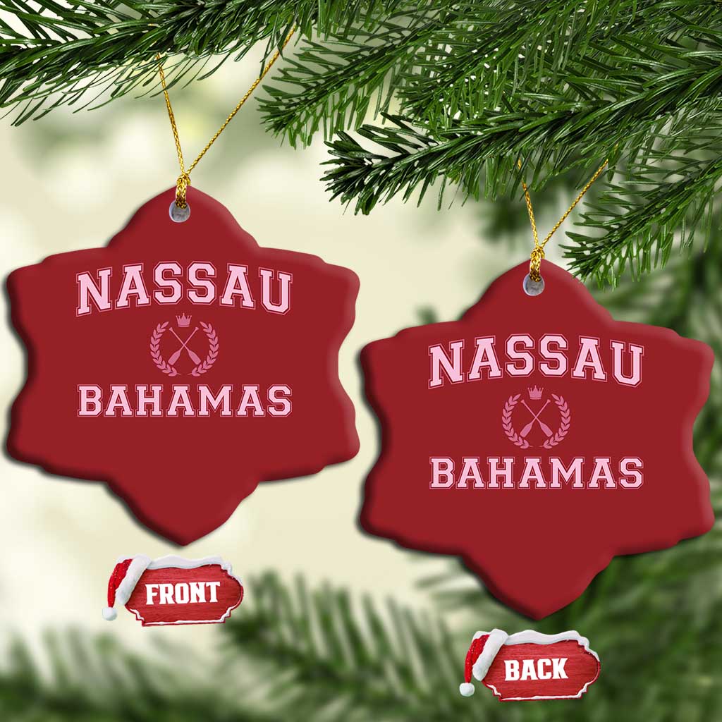 Nassau Souvenir Christmas Ornament Bahamas Rowing Summer Vacation Girls Trip - African Pride