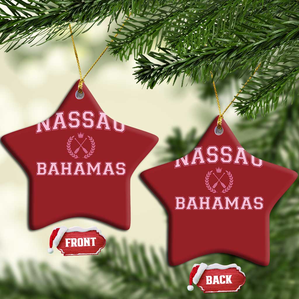 Nassau Souvenir Christmas Ornament Bahamas Rowing Summer Vacation Girls Trip - African Pride