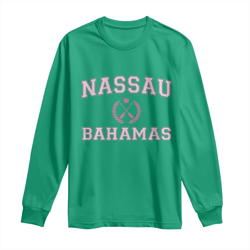 Nassau Souvenir Long Sleeve Shirt Bahamas Rowing Summer Vacation Girls Trip - African Pride