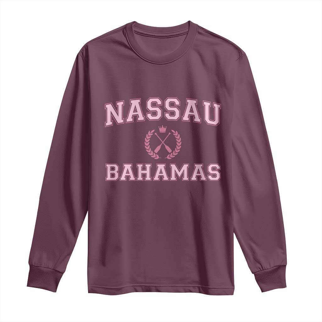 Nassau Souvenir Long Sleeve Shirt Bahamas Rowing Summer Vacation Girls Trip - African Pride