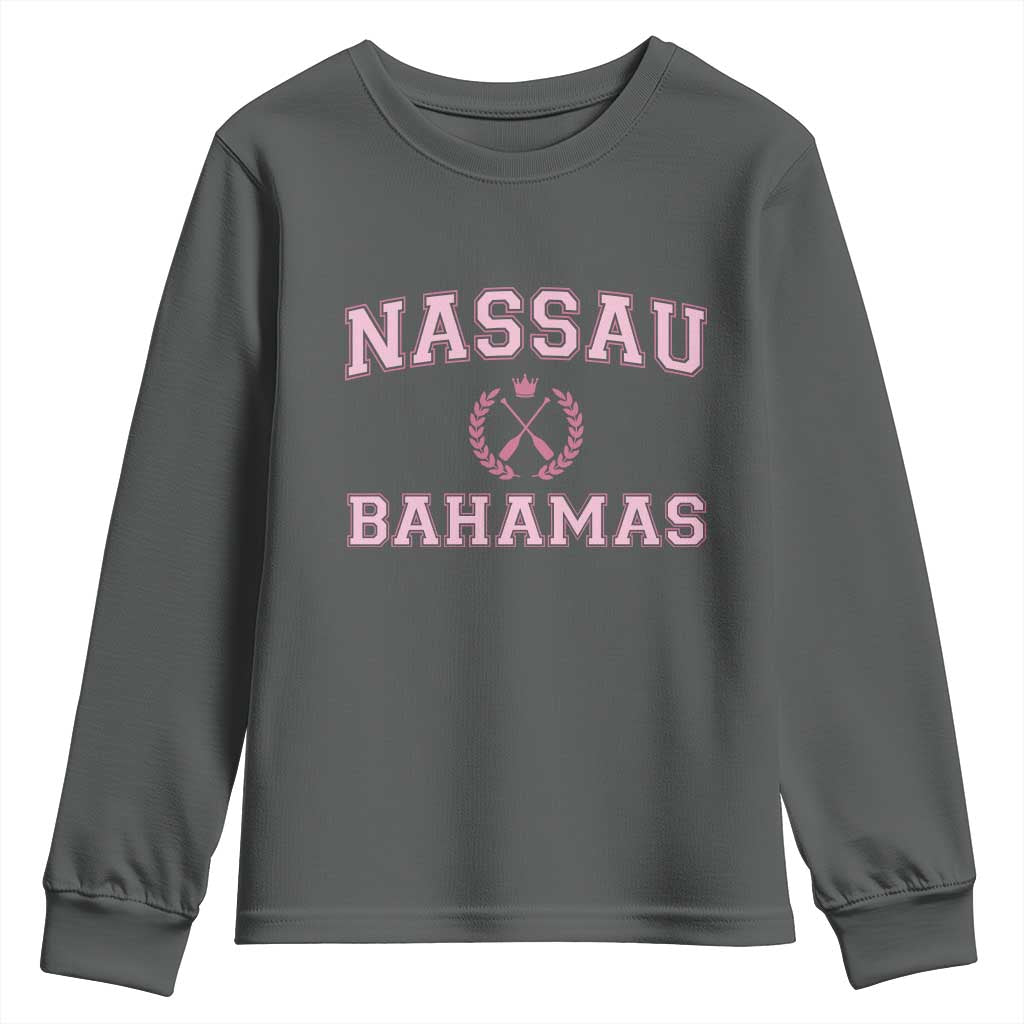 Nassau Souvenir Youth Sweatshirt Bahamas Rowing Summer Vacation Girls Trip - African Pride