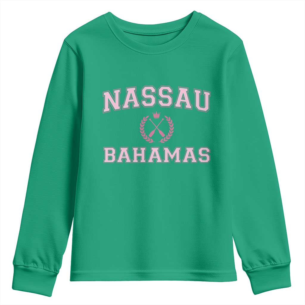 Nassau Souvenir Youth Sweatshirt Bahamas Rowing Summer Vacation Girls Trip - African Pride