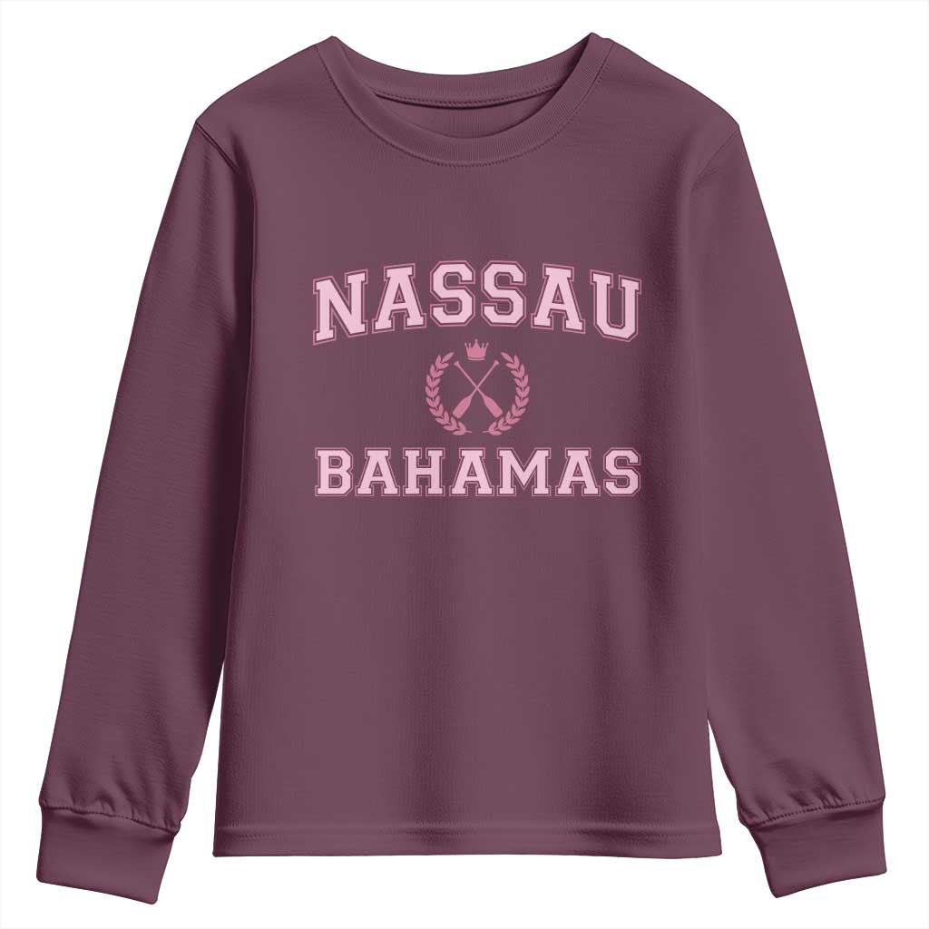 Nassau Souvenir Youth Sweatshirt Bahamas Rowing Summer Vacation Girls Trip - African Pride