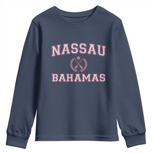Nassau Souvenir Youth Sweatshirt Bahamas Rowing Summer Vacation Girls Trip - African Pride