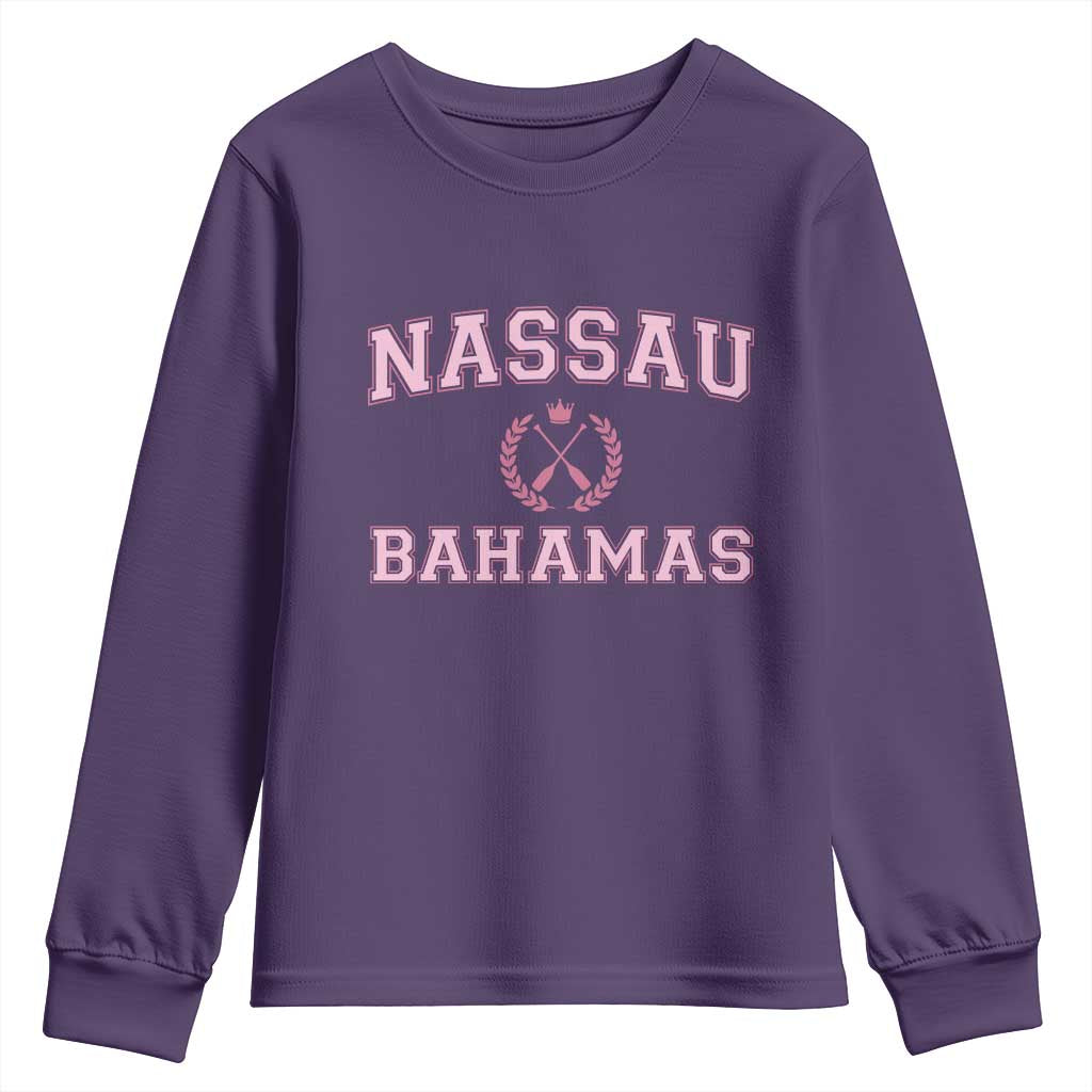 Nassau Souvenir Youth Sweatshirt Bahamas Rowing Summer Vacation Girls Trip - African Pride
