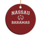 Nassau Souvenir Christmas Ornament Bahamas Rowing Beach Summer Vacation - African Pride