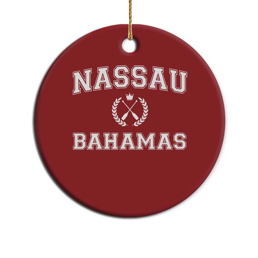 Nassau Souvenir Christmas Ornament Bahamas Rowing Beach Summer Vacation - African Pride