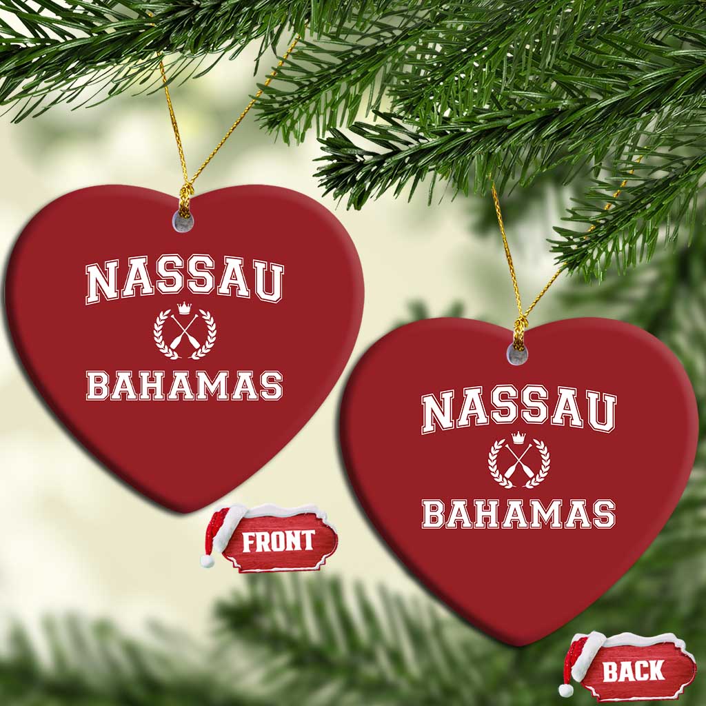 Nassau Souvenir Christmas Ornament Bahamas Rowing Beach Summer Vacation - African Pride