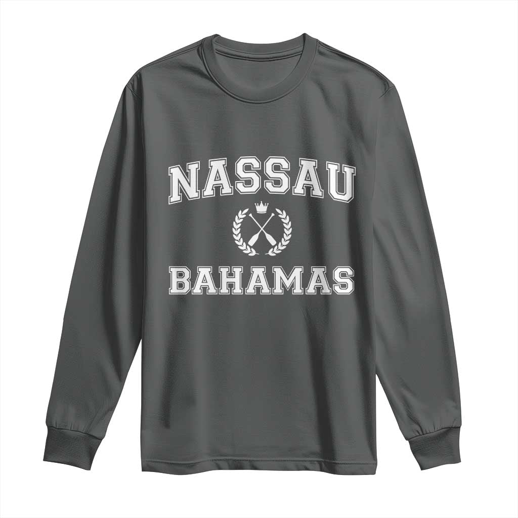 Nassau Souvenir Long Sleeve Shirt Bahamas Rowing Beach Summer Vacation - African Pride