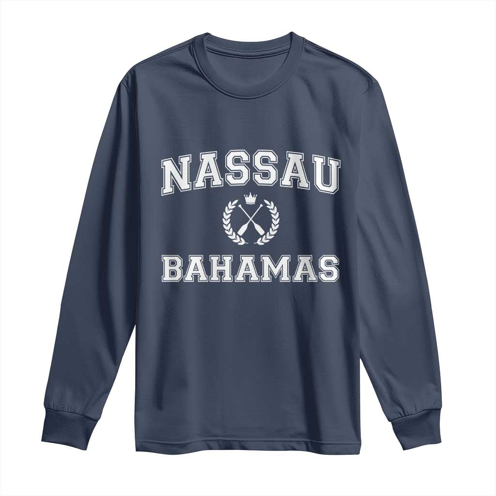 Nassau Souvenir Long Sleeve Shirt Bahamas Rowing Beach Summer Vacation - African Pride