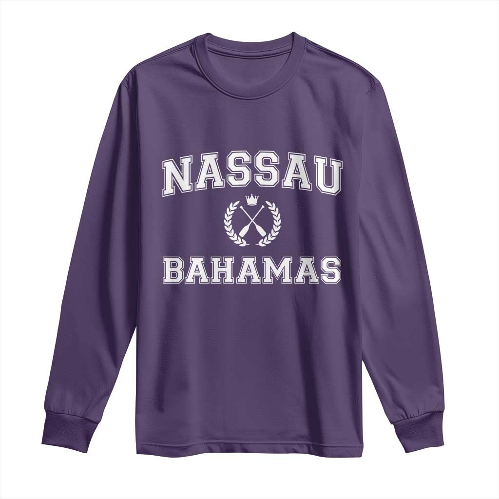 Nassau Souvenir Long Sleeve Shirt Bahamas Rowing Beach Summer Vacation - African Pride