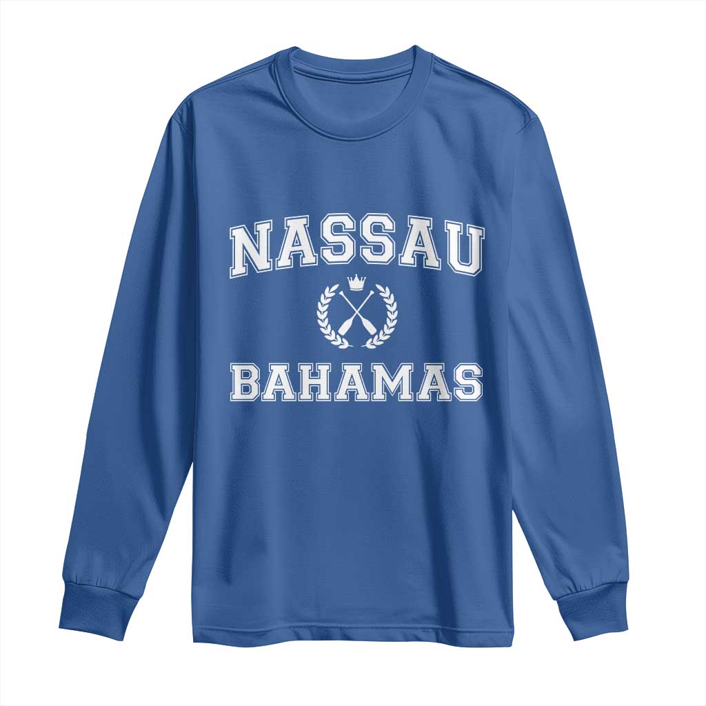 Nassau Souvenir Long Sleeve Shirt Bahamas Rowing Beach Summer Vacation - African Pride