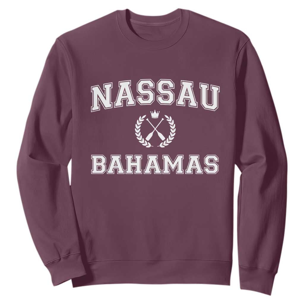 Nassau Souvenir Sweatshirt Bahamas Rowing Beach Summer Vacation - African Pride
