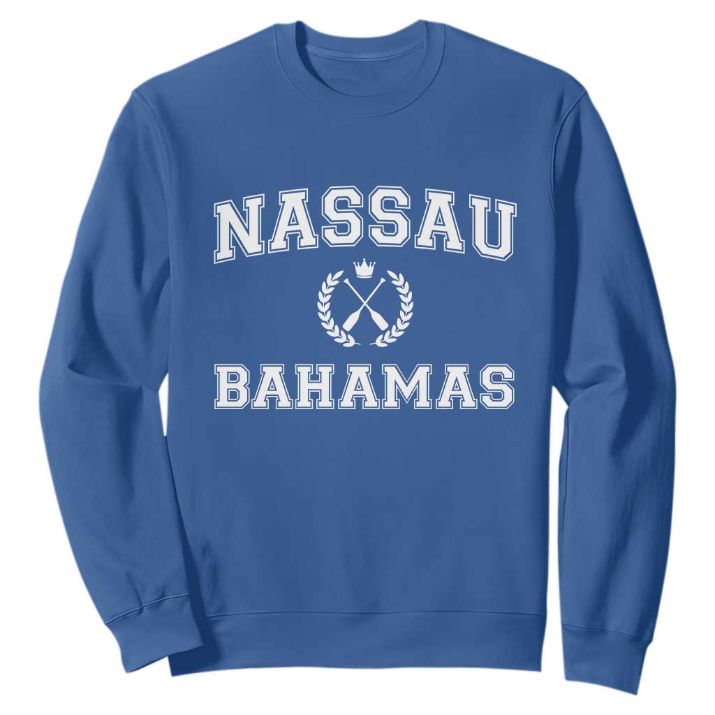 Nassau Souvenir Sweatshirt Bahamas Rowing Beach Summer Vacation - African Pride