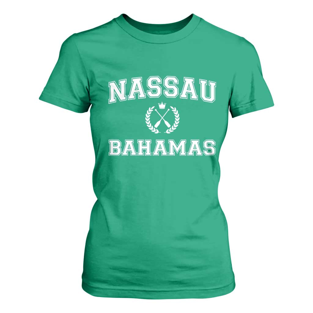 Nassau Souvenir T Shirt For Women Bahamas Rowing Beach Summer Vacation - African Pride