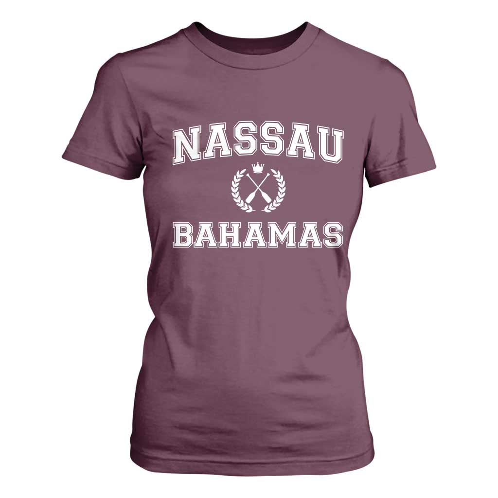 Nassau Souvenir T Shirt For Women Bahamas Rowing Beach Summer Vacation - African Pride